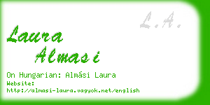 laura almasi business card